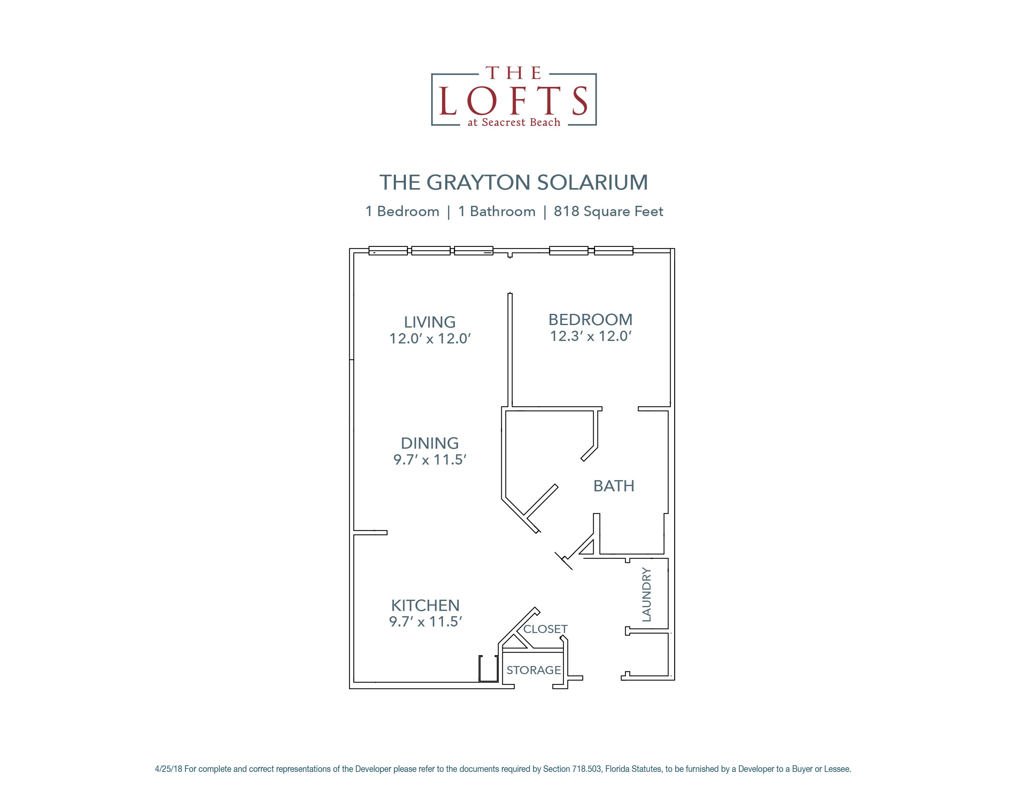 The Grayton Solarium Floor Plan 7
